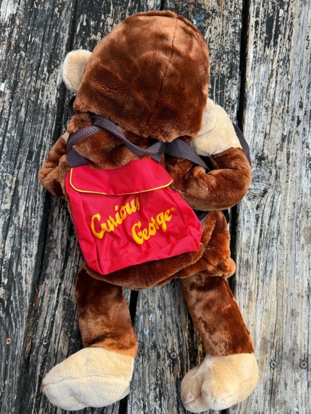 VINTAGE 1995 Wildkin CURIOUS GEORGE PLUSH Monkey PUPPET Zippered BACKPACK F5